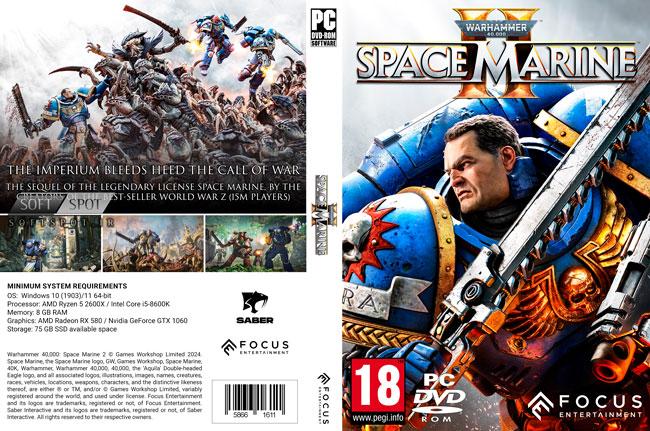 Warhammer 40000 Space Marine 2 Cover