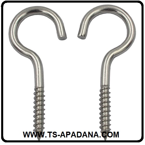 قلاب آویز استیل، قلاب پیچی آویز استیل، قلاب استیل آویز پیچی، قلاب نوک تیز استیل