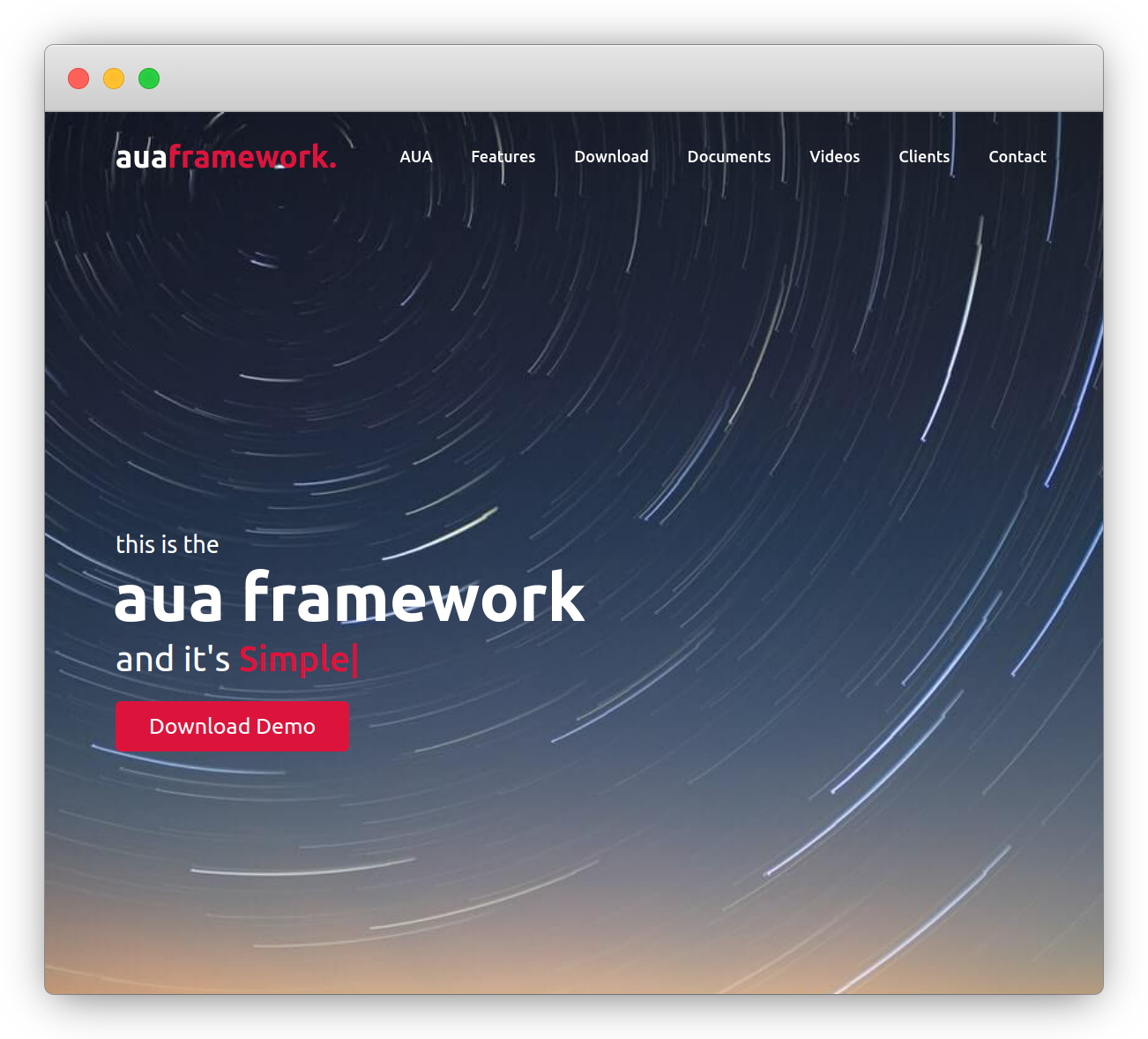 سایت فریمورک AUA